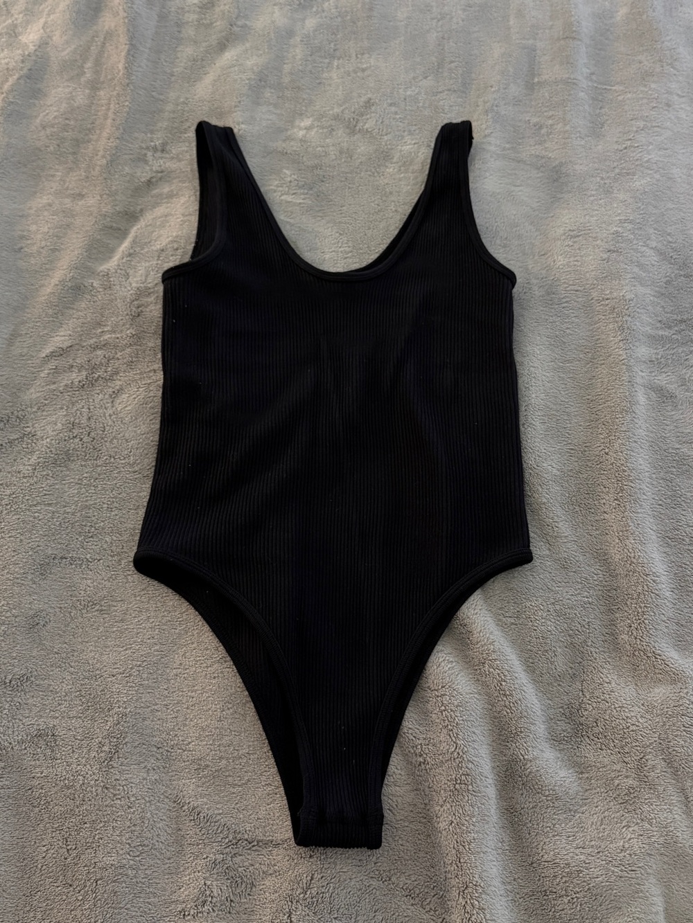 Black Ribbed Scoop Neck Women’s Tank Top Zara XS-S (Fits 4-8) - Picture 4 of 6